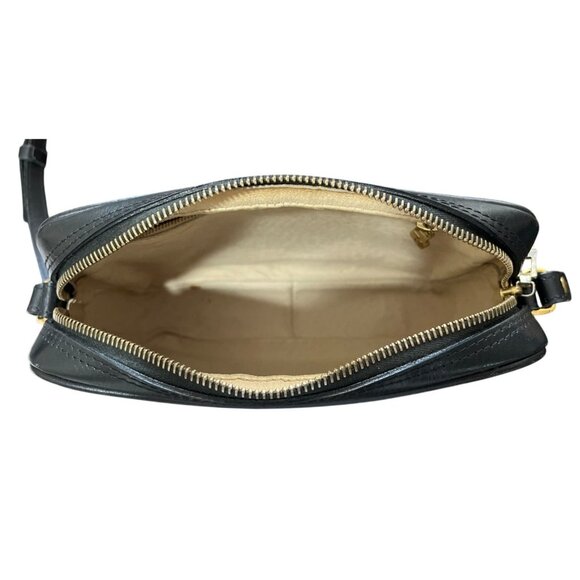 Maison Mollerus MM SUISSE Black Shoulder Bag With Logo Pattern Crossbody - Picture 7 of 9